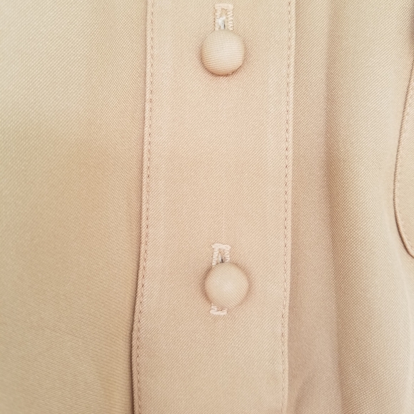 Vintage Dress Collared With Matching Kerchief And Belt/Bow Pink Mauve - Picture 7 of 16